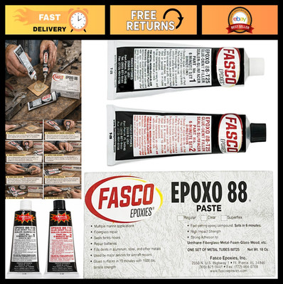 6min Set Epoxy Paste Adhesive Glue, White 7oz Tube Kit, Strong Bonding, Quick Cu