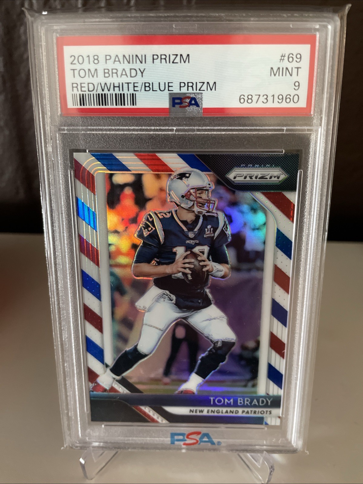 2018 Panini Prizm - Tom Brady #69 Red White & Blue Prizm