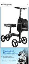 KNEE WALKER SCOOTER BLESSREACH All-Terrain Foldable Disc Brake for Foot Injuries