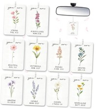 10PCS Christian Car Air Fresheners Inspirational Floral Bible Verse