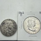Lot of (2) 1962-D Franklin Half Dollars - 90% Silver - Below Melt!