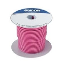 Tinned Copper Wire, 16 AWG 1mm2 , Pink - 100ft