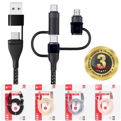 6 in 1 Ladekabel Multi Kabel Schnellladekabel für Samsung Xiaomi iPhone Huawei