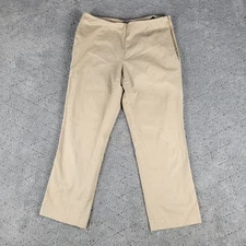 J Jill Pants Womens 8P Khaki Capri Side Zip Mid Rise Straight Stretch