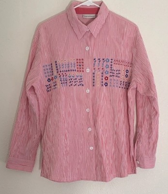 Drapers & Damons Women's Long Sleeve Button-Up Shirt Vintage, July 4th