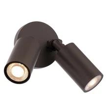 WAC Cylinder 2Lt LED Adjustable Wall Light, Bronze/White - WS-W230302-30-BZ
