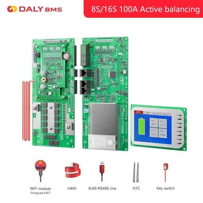 Daly Inverter Smart BMS Lifepo4 8S 24V/16S 48V 100A Home Energy Storage BMS Wifi