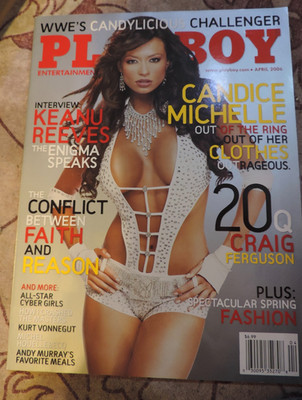 PLAYBOY MAGAZINE CANDICE MICHELLE KEANU REEVES CRAIG FERGUSON APRIL 06'