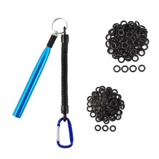Wacky Rig Tool with Silicone O Rings 100Pcs for 3"-4" Senko & 5"-7" Worms