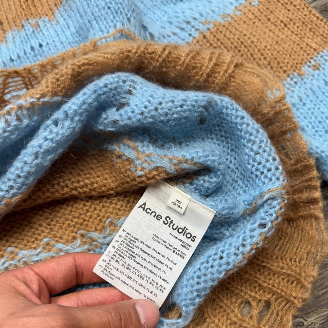 ACNE STUDIOS STRIPED MOHAIR SWEATER (XXS) View 3