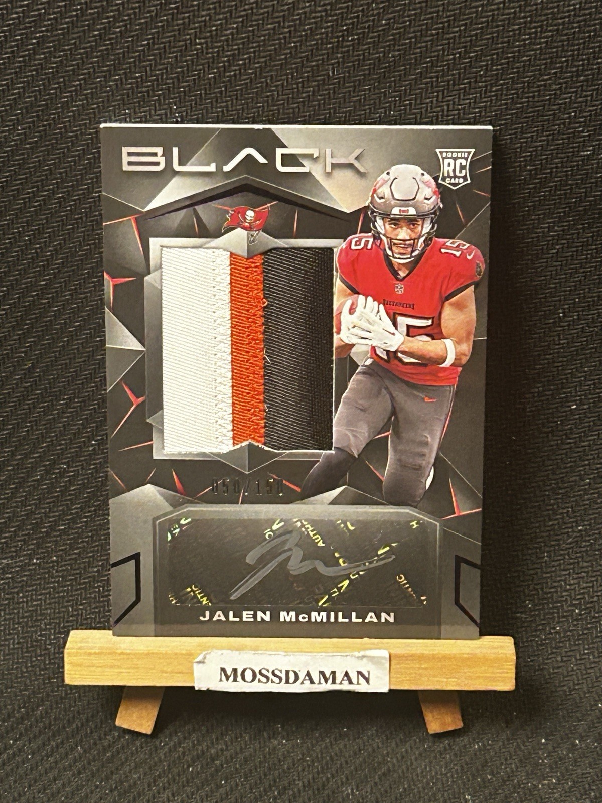 2024 Panini Black - Rookie Patch Autograph Jalen McMillan #215 Royal /150