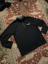 Black Barbasol Championship Nike Dri Fit Quarter Zip Large 