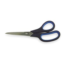 GRAINGER APPROVED 2WFX2 Scissors,8 In,Blk Soft Grip Handle 2WFX2