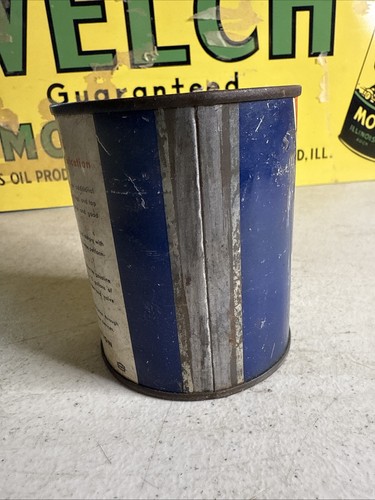 Early Gulf Valve Top Valvetop MOTOR OIL Old Graphic 1 Pint Tin Can - Foto 5 di 8