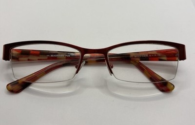 Beausoleil Paris M122-CER RED Eyeglasses Frames Half Frames 52-18-135 used