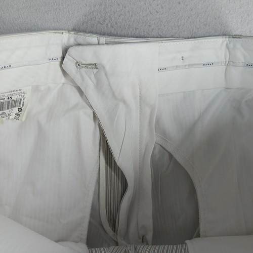Sarar Hombres Pantalones Multicolor Rayas 36x32 Recto Vestido Pantalón Algodón Nylon - Imagen 17 de 20