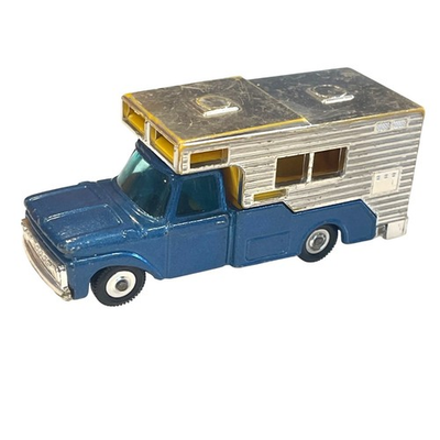 #ad Vintage Husky Ford Camper F 350 No. 35 Die Cast Toy Car Great Britain Blue $24.98