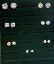 925 sterling silver crystal stud earrings