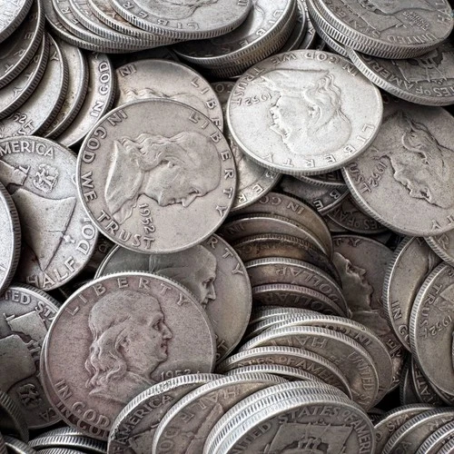 Lot of 1952 Franklin Half Dollar Coins; 90% Silver; Choose Qty; Ships Quick