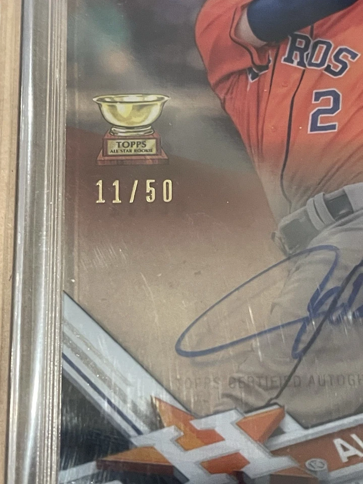 Topps Clearly Authentic Alex Bregman Rookie On Card Auto 11 /50 Red Sox, Astros - Image 2 of 3