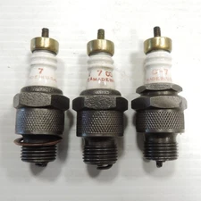 Vintage Champion 7 C-7 Brass Top Spark Plugs Pre-War Flathead Ford Hot Rat Rod
