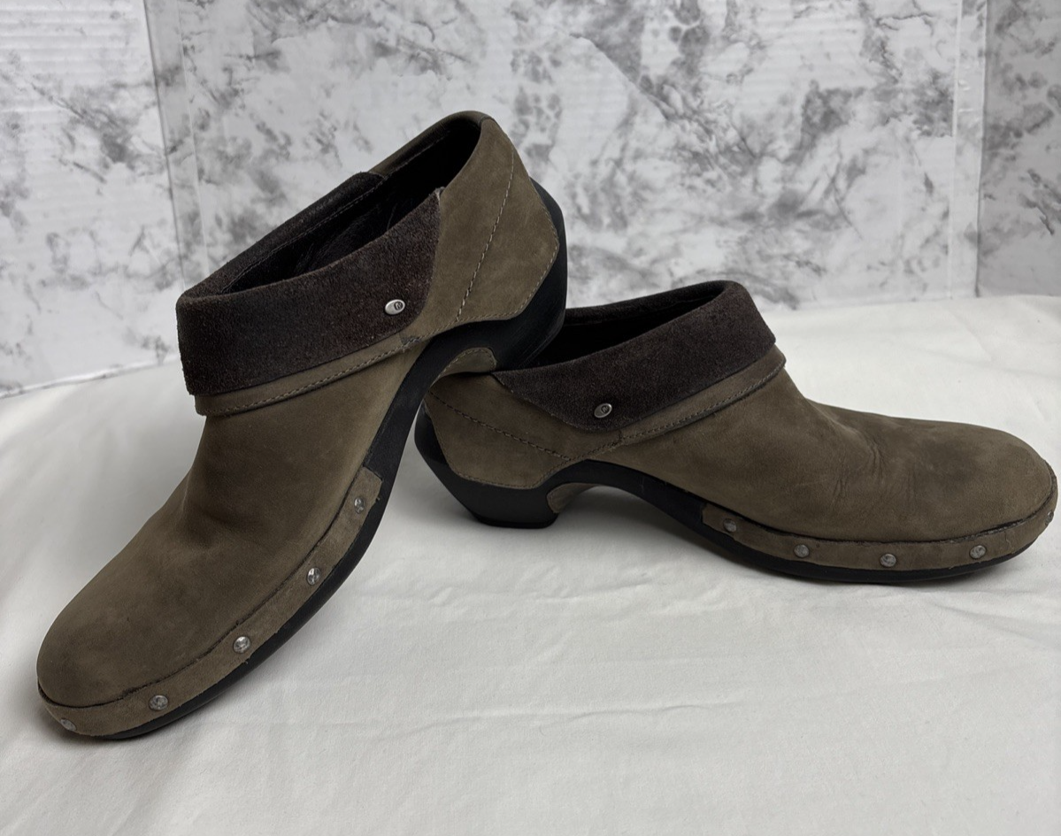 Merrell Drizzle scarpe in pelle slip on mule donna 9 borchie marroni