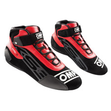 OMP KS3 KS-3 KARTING BOOTS BLACK RED / KART TRACK DAYS