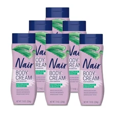Nair Body Hair Removal Cream for Women Aloe & Water Lily 7.9 oz (6 PACK)