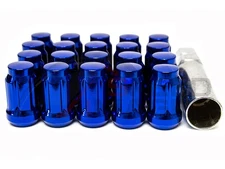Z RACING STEEL 35MM BLUE 14X1.5MM LUG NUTS CLOSE ENDED 20 PCS SET KEY