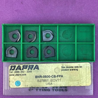 6pc DAPRA  BNR - 0500-CB-FPA  Bull Nose Milling Inserts Chip Breaker Machinist