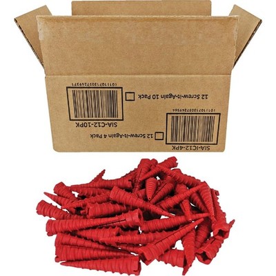 Screw-It-Again #2 to #16 Thread x 2 in. Red Plastic Wood Anchor (50 2 inches 