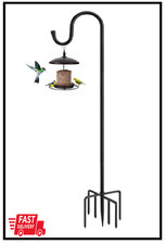 60" Shepherds Hooks for Outdoor, Heavy Duty Bird Feeder Pole for Hummingbird Fee