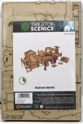 TTCombat TTSCW-DCS-142 Ruined Motel (City Streets) Hotel Ruins Terrain Kit