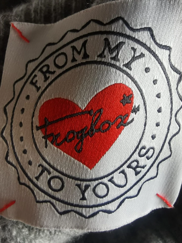 Frogbox Kleid Strickkleid Grau Langarm halber Rollkragen Wolle Größe 42 - Bild 4 von 4