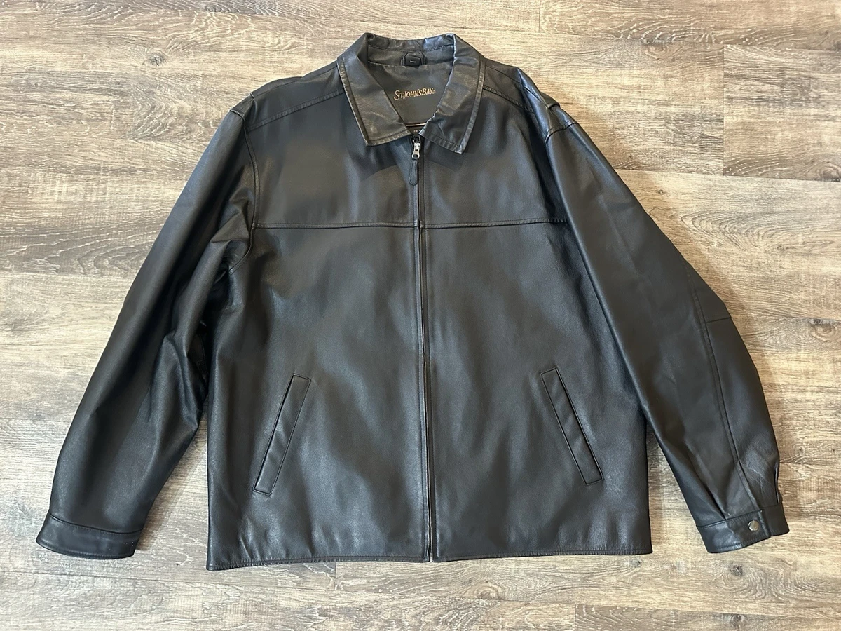 St. John's Bay Leather Outer Shell Black Coats, Jackets & Vests