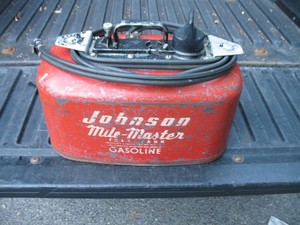 Vtg Johnson Mile-Master Gas Tank 4 Gallon Dual Air/Fuel Line No Rust Inside
