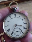 LARGE ANTIQUE SILVER WALTHAM W.ELLERY GENTS POCKET WATCH