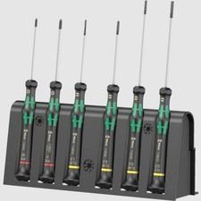 Wera Tools 2035/6 A Micro Screwdriver Set With Rack 6 Pieces