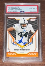 CHOP ROBINSON Signed Autographed Card 2024 Sage High Series #196 PSA 10 Auto