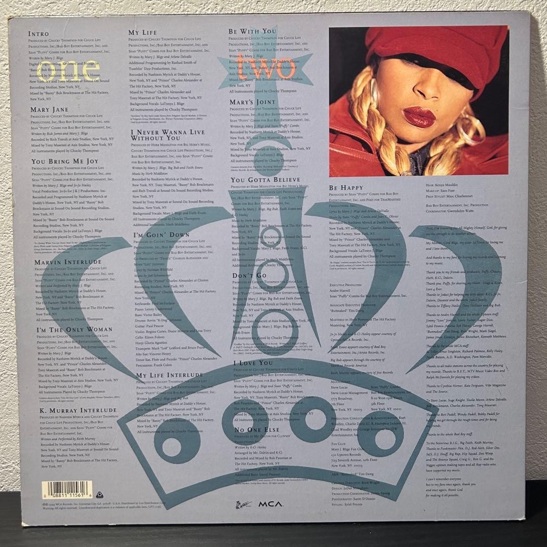 Mary J. Blige / My Life 1994 US Original 1LP Vinyl Uptown Records