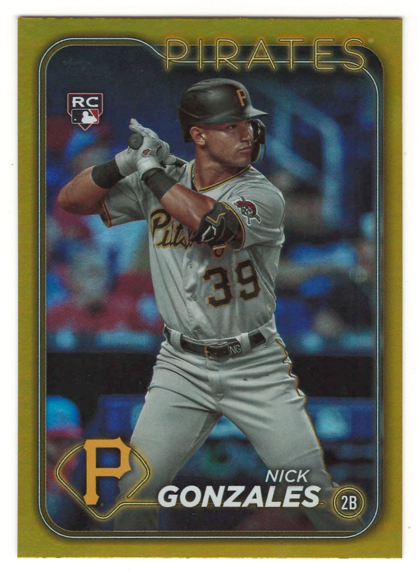 2024 TOPPS GOLD FOIL #168 NICK GONZALES RC PITTSBURGH PIRATES