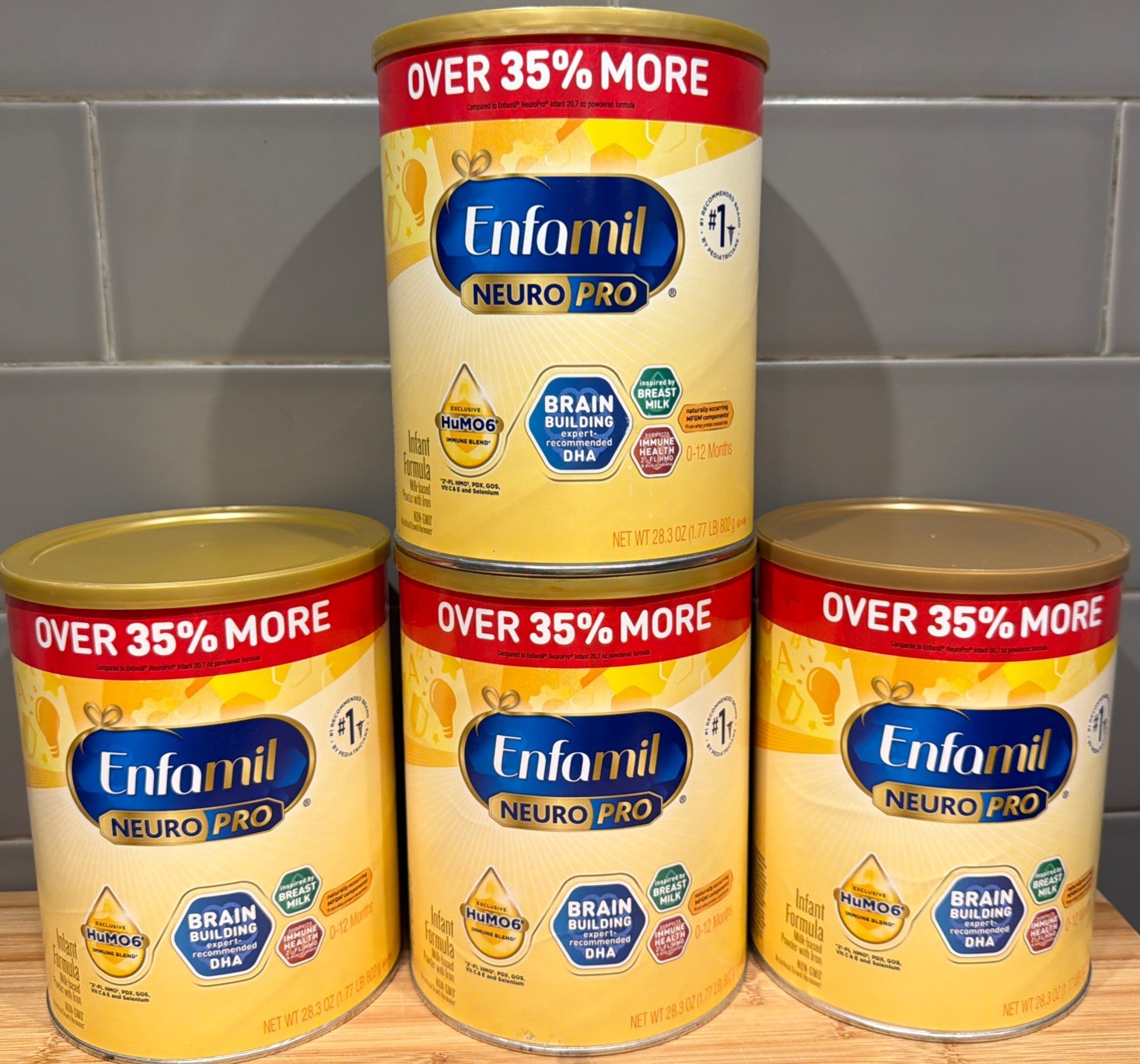 Lot of (4) Enfamil NeuroPro Powder Baby Formula 28.3 oz EXP 