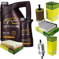 Inspektionspaket 6L Mannol Extreme 5W-40 FüR VW Golf V 3.2 R32 4Motion EOS Audi