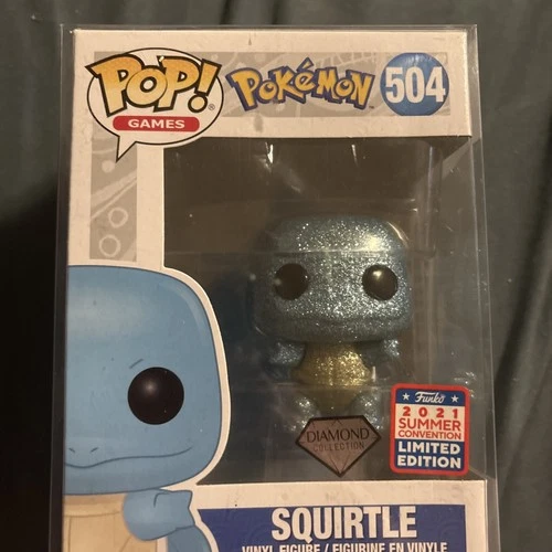 Funko Pop! Vinyl: Pokémon - Squirtle (Diamond) summer Con #504 W/Protector