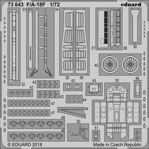 Eduard Accessories 73643 1:72 - F/A-18F For Academy - New