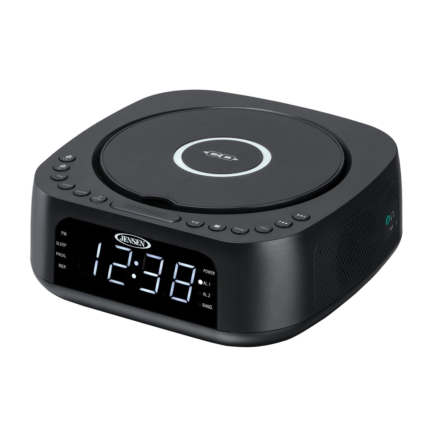 Stereo Digital Dual Alarm Clock W/ Top Loading CD Player FM Tuner USB Charging