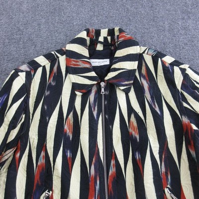 Dries Van Noten Jacket Womens 38 Multicolor Geometric Full Zip
