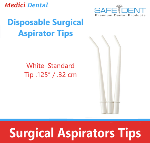 Dental Evacuation Surgical Aspirators & Aspirator Tips Green Blue, White 125/Pkg - Picture 3 of 8