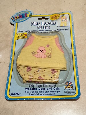 Webkinz Rosa Pudel Pyjama Set Schlafanzug Neu Im Karton