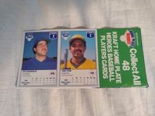 1987 Kraft Home Plast Baseball Heros Panel - 12 Tony Pena 39 Pete Invcaviglia